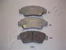 50-04-435 ASHIKA Комплект тормозных колодок, дисковый тормоз 50-04-435 ASHIKA Комплект тормозных колодок, дисковый тормоз
