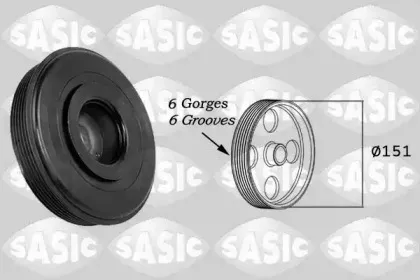 2154020 SASIC Ременный шкив, коленчатый вал 2154020 SASIC Ременный шкив, коленчатый вал