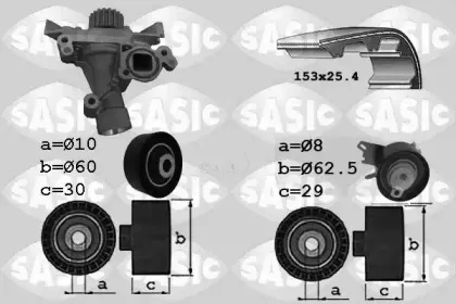 3900028 SASIC Водяной насос + комплект зубчатого ремня 3900028 SASIC Водяной насос + комплект зубчатого ремня
