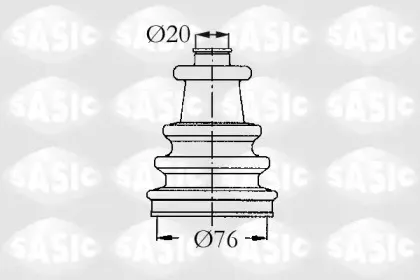 4003405 SASIC Комплект пылника, приводной вал 4003405 SASIC Комплект пылника, приводной вал