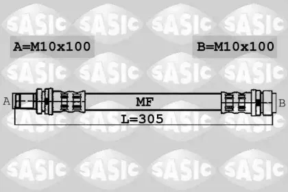 6600052 SASIC Тормозной шланг 6600052 SASIC Тормозной шланг