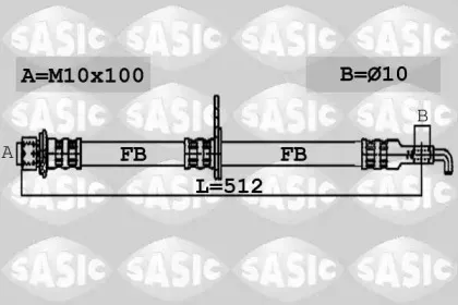 6606052 SASIC Тормозной шланг 6606052 SASIC Тормозной шланг