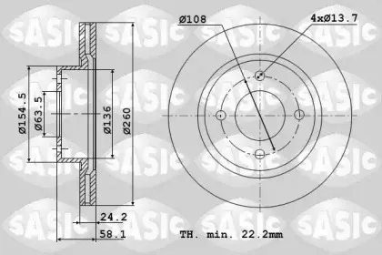 9004359J SASIC Тормозной диск 9004359J SASIC Тормозной диск