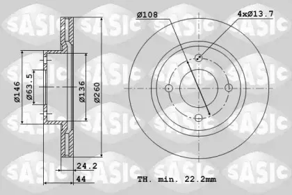 9004808J SASIC Тормозной диск 9004808J SASIC Тормозной диск