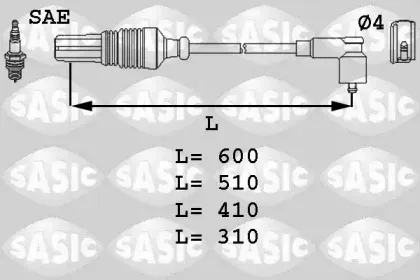 9280003 SASIC Комплект проводов зажигания 9280003 SASIC Комплект проводов зажигания