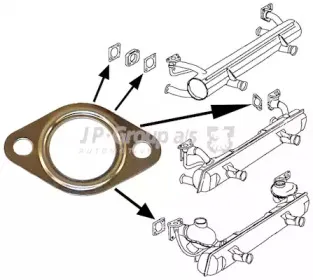 8121100200 JP GROUP Прокладка, труба выхлопного газа 8121100200 JP GROUP Прокладка, труба выхлопного газа