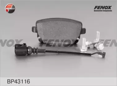 BP43116 FENOX Комплект тормозных колодок, дисковый тормоз BP43116 FENOX Комплект тормозных колодок, дисковый тормоз