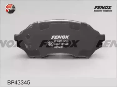 BP43345 FENOX Комплект тормозных колодок, дисковый тормоз BP43345 FENOX Комплект тормозных колодок, дисковый тормоз