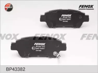 BP43382 FENOX Комплект тормозных колодок, дисковый тормоз BP43382 FENOX Комплект тормозных колодок, дисковый тормоз