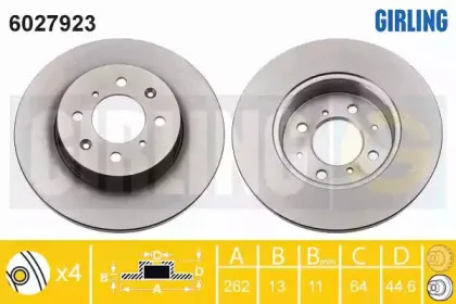 6027923 GIRLING Тормозной диск 6027923 GIRLING Тормозной диск