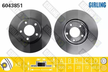 6043851 GIRLING Тормозной диск 6043851 GIRLING Тормозной диск
