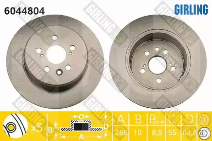 6044804 GIRLING Тормозной диск 6044804 GIRLING Тормозной диск