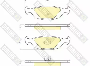 6103922 GIRLING Комплект тормозных колодок, дисковый тормоз 6103922 GIRLING Комплект тормозных колодок, дисковый тормоз