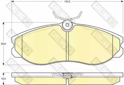 6111131 GIRLING Комплект тормозных колодок, дисковый тормоз 6111131 GIRLING Комплект тормозных колодок, дисковый тормоз