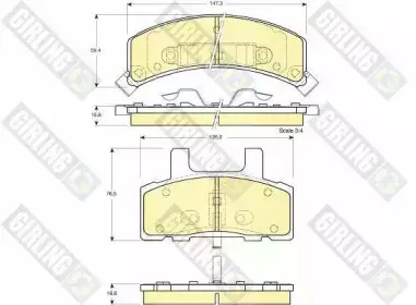 6112733 GIRLING Комплект тормозных колодок, дисковый тормоз 6112733 GIRLING Комплект тормозных колодок, дисковый тормоз