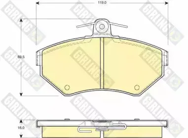 6114371 GIRLING Комплект тормозных колодок, дисковый тормоз 6114371 GIRLING Комплект тормозных колодок, дисковый тормоз