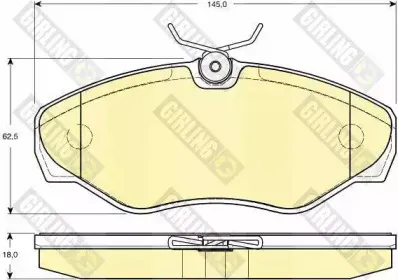 6114781 GIRLING Комплект тормозных колодок, дисковый тормоз 6114781 GIRLING Комплект тормозных колодок, дисковый тормоз