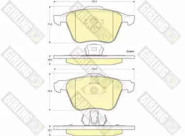 6115762 GIRLING Комплект тормозных колодок, дисковый тормоз 6115762 GIRLING Комплект тормозных колодок, дисковый тормоз