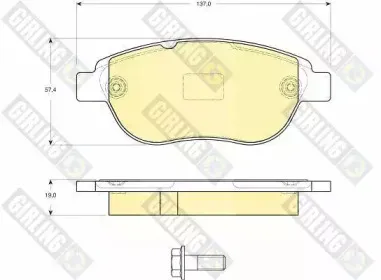 6116244 GIRLING Комплект тормозных колодок, дисковый тормоз 6116244 GIRLING Комплект тормозных колодок, дисковый тормоз