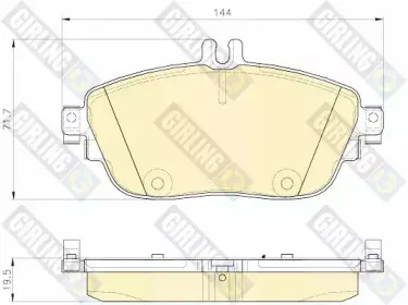 6119321 GIRLING Комплект тормозных колодок, дисковый тормоз 6119321 GIRLING Комплект тормозных колодок, дисковый тормоз