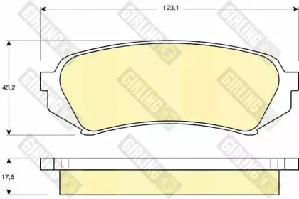 6131989 GIRLING Комплект тормозных колодок, дисковый тормоз 6131989 GIRLING Комплект тормозных колодок, дисковый тормоз