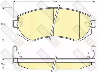 6132089 GIRLING Комплект тормозных колодок, дисковый тормоз 6132089 GIRLING Комплект тормозных колодок, дисковый тормоз