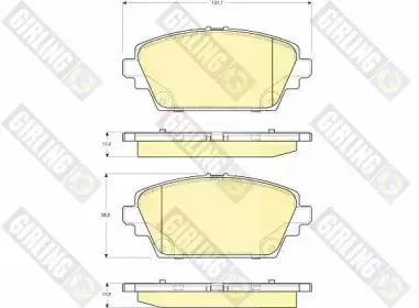 6132271 GIRLING Комплект тормозных колодок, дисковый тормоз 6132271 GIRLING Комплект тормозных колодок, дисковый тормоз