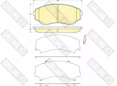 6133269 GIRLING Комплект тормозных колодок, дисковый тормоз 6133269 GIRLING Комплект тормозных колодок, дисковый тормоз