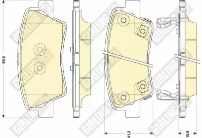 6134949 GIRLING Комплект тормозных колодок, дисковый тормоз 6134949 GIRLING Комплект тормозных колодок, дисковый тормоз