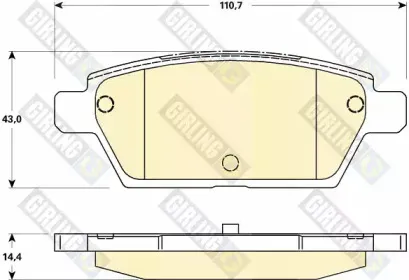 6135179 GIRLING Комплект тормозных колодок, дисковый тормоз 6135179 GIRLING Комплект тормозных колодок, дисковый тормоз