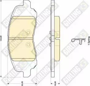 6141419 GIRLING Комплект тормозных колодок, дисковый тормоз 6141419 GIRLING Комплект тормозных колодок, дисковый тормоз