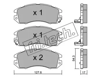 137.0 fri.tech. Комплектующие, тормозная колодка 137.0 fri.tech. Комплектующие, тормозная колодка