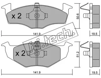 215.1 fri.tech. Комплект тормозных колодок, дисковый тормоз 215.1 fri.tech. Комплект тормозных колодок, дисковый тормоз