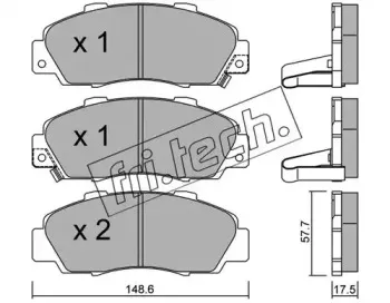307.0 fri.tech. Комплект тормозных колодок, дисковый тормоз 307.0 fri.tech. Комплект тормозных колодок, дисковый тормоз