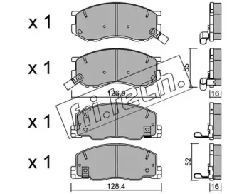 472.0 fri.tech. Комплект тормозных колодок, дисковый тормоз 472.0 fri.tech. Комплект тормозных колодок, дисковый тормоз