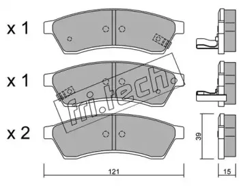 526.1 fri.tech. Комплект тормозных колодок, дисковый тормоз 526.1 fri.tech. Комплект тормозных колодок, дисковый тормоз