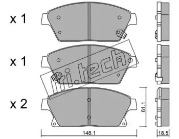 856.0 fri.tech. Комплект тормозных колодок, дисковый тормоз 856.0 fri.tech. Комплект тормозных колодок, дисковый тормоз