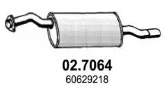 02.7064 ASSO Глушитель выхлопных газов конечный 02.7064 ASSO Глушитель выхлопных газов конечный
