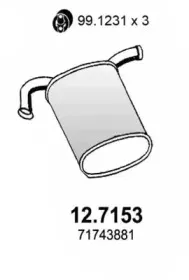 12.7153 ASSO Глушитель выхлопных газов конечный 12.7153 ASSO Глушитель выхлопных газов конечный