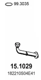 15.1029 ASSO Труба выхлопного газа 15.1029 ASSO Труба выхлопного газа