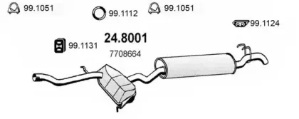24.8001 ASSO Средний / конечный глушитель ОГ 24.8001 ASSO Средний / конечный глушитель ОГ