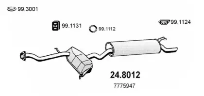 24.8012 ASSO Средний / конечный глушитель ОГ 24.8012 ASSO Средний / конечный глушитель ОГ