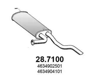 28.7100 ASSO Глушитель выхлопных газов конечный 28.7100 ASSO Глушитель выхлопных газов конечный