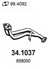 34.1037 ASSO Труба выхлопного газа 34.1037 ASSO Труба выхлопного газа