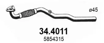 34.4011 ASSO Труба выхлопного газа 34.4011 ASSO Труба выхлопного газа