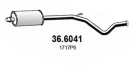 36.6041 ASSO Средний глушитель выхлопных газов 36.6041 ASSO Средний глушитель выхлопных газов