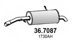 36.7087 ASSO Глушитель выхлопных газов конечный 36.7087 ASSO Глушитель выхлопных газов конечный