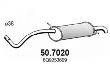 50.7020 ASSO Глушитель выхлопных газов конечный 50.7020 ASSO Глушитель выхлопных газов конечный