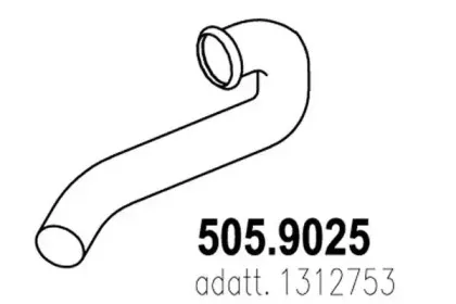 505.9025 ASSO Труба выхлопного газа 505.9025 ASSO Труба выхлопного газа