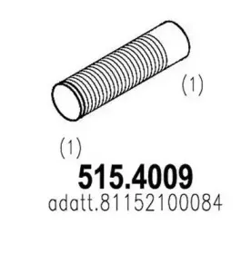 515.4009 ASSO Гофрированная труба, выхлопная система 515.4009 ASSO Гофрированная труба, выхлопная система